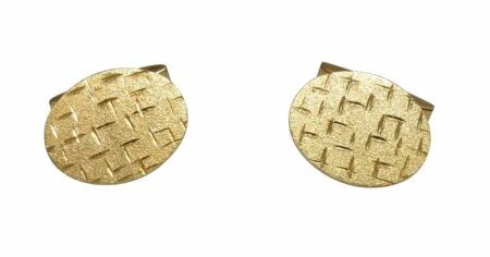 18k Yellow Gold Mens Cufflinks