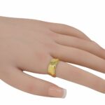 Piaget Possession 2 Diamond 18k Yellow Gold Spinner 8mm Wide Band Ring Size 51