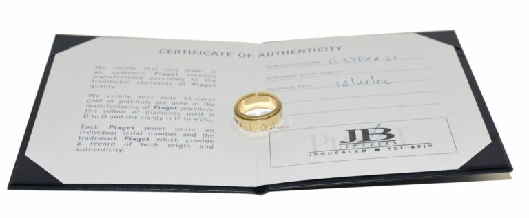 Piaget Possession 2 Diamond 18k Yellow Gold Spinner 8mm Wide Band Ring Size 51