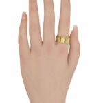 Piaget Possession 2 Diamond 18k Yellow Gold Spinner 8mm Wide Band Ring Size 51