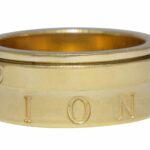 Piaget Possession 2 Diamond 18k Yellow Gold Spinner 8mm Wide Band Ring Size 51