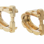 Cartier Mens Maillon Stirrup Cufflinks 18k Yellow Gold Cuff Links