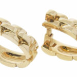 Cartier Mens Maillon Stirrup Cufflinks 18k Yellow Gold Cuff Links