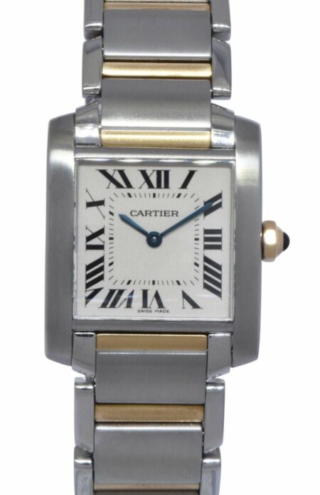 Cartier Tank Francaise Midsize 18k Yellow Gold/Steel Ladies Quartz Watch 2301