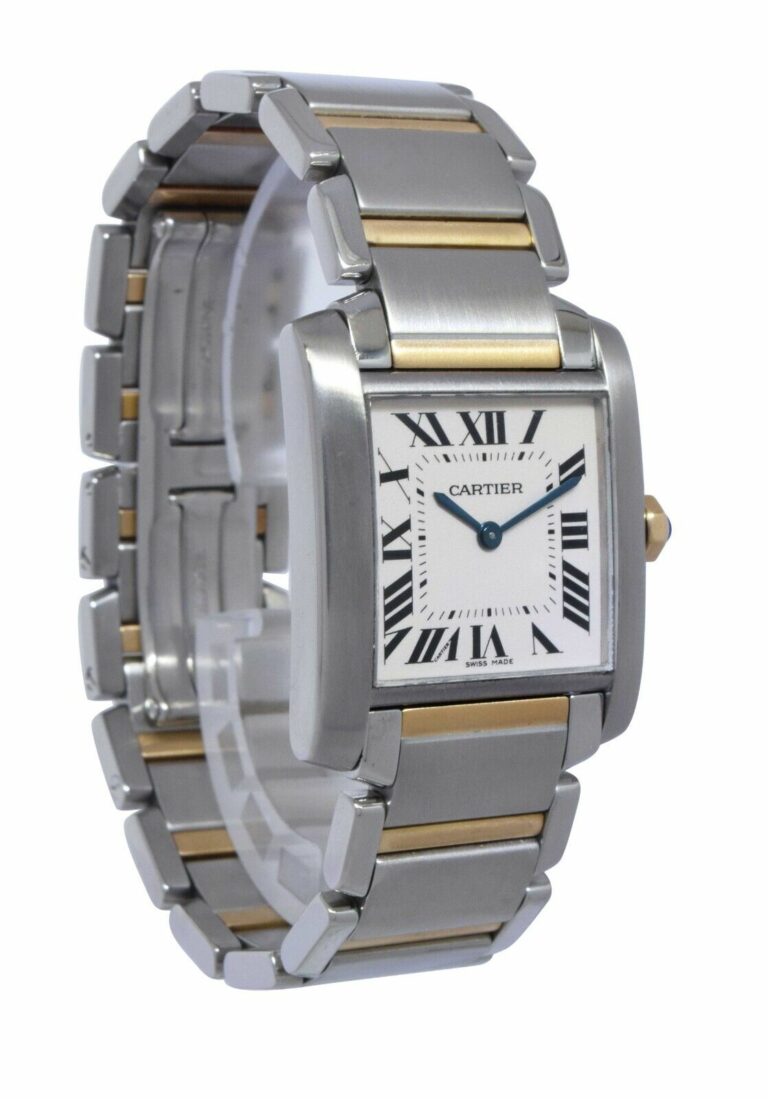 Cartier Tank Francaise Midsize 18k Yellow Gold/Steel Ladies Quartz Watch 2301