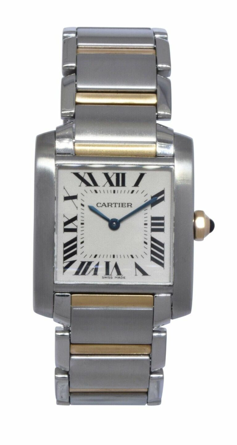 Cartier Tank Francaise Midsize 18k Yellow Gold/Steel Ladies Quartz Watch 2301