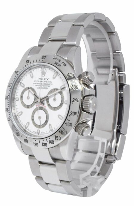 Rolex Daytona Chronograph Steel White Dial Mens 40mm Watch Scrambled '12+ 116520