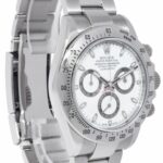 Rolex Daytona Chronograph Steel White Dial Mens 40mm Watch Scrambled '12+ 116520