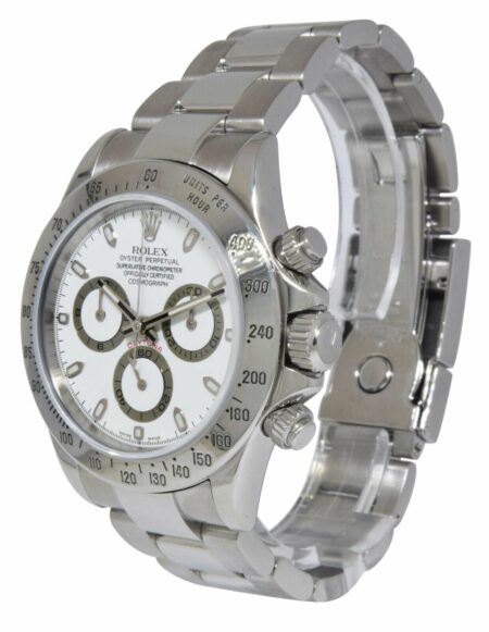 Rolex Daytona Chronograph Steel White Dial Mens 40mm Watch Z 116520