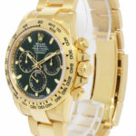 NEW Rolex Daytona Chronograph 18k YG Green Dial Mens Watch B/P '23 116508