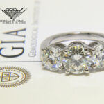 1.91 1.22 1.22 Carat Round Brilliant Diamond Platinum Ring + GIA Certificate