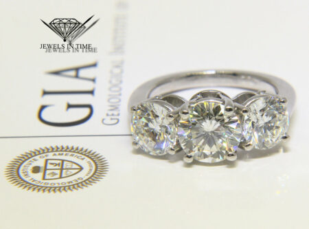 1.91 1.22 1.22 Carat Round Brilliant Diamond Platinum Ring + GIA Certificate