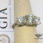 1.91 1.22 1.22 Carat Round Brilliant Diamond Platinum Ring + GIA Certificate