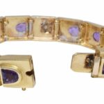 Amethyst 
Diamond Ladies Bracelet in 14k Yellow Gold