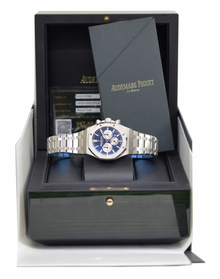 Audemars Piguet Royal Oak Chronograph Blue Steel Watch B/P 26331ST.OO.1220ST.01