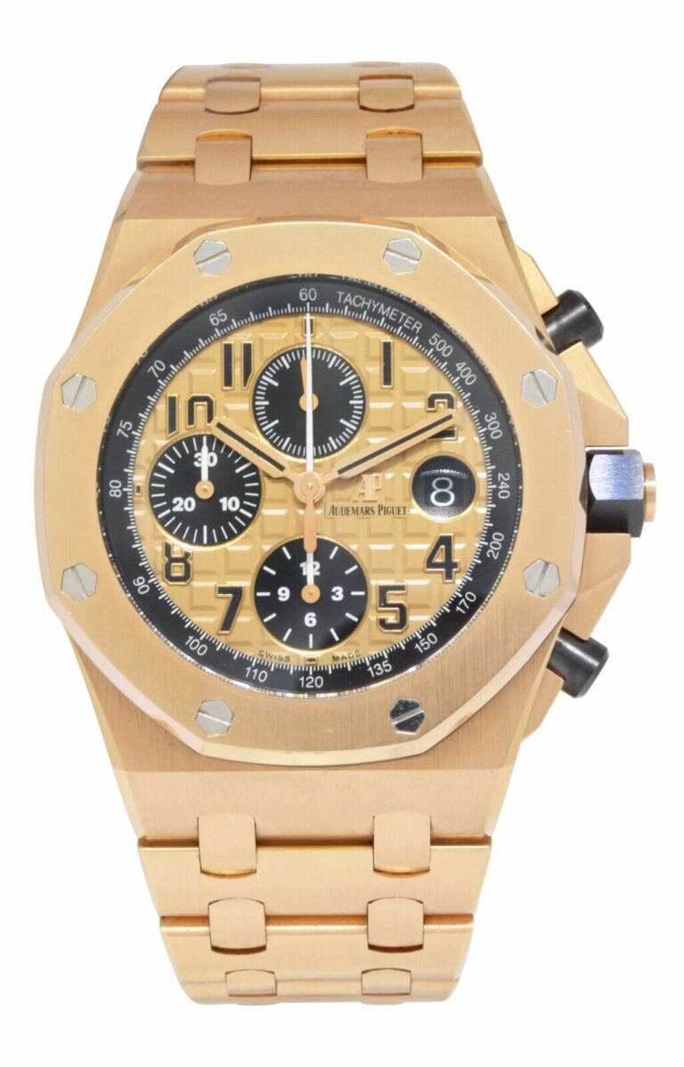 Audemars Piguet Royal Oak Offshore Brick 18k Rose Gold 42mm Watch BP '17 26470OR