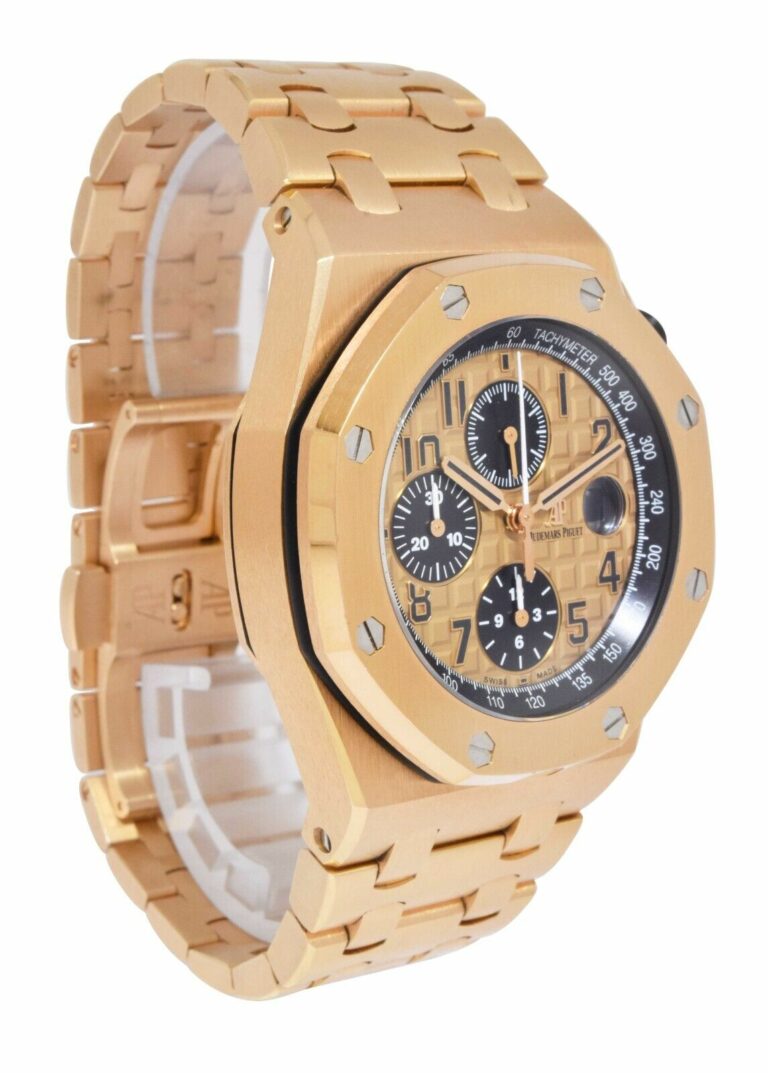 Audemars Piguet Royal Oak Offshore Brick 18k Rose Gold 42mm Watch BP '17 26470OR