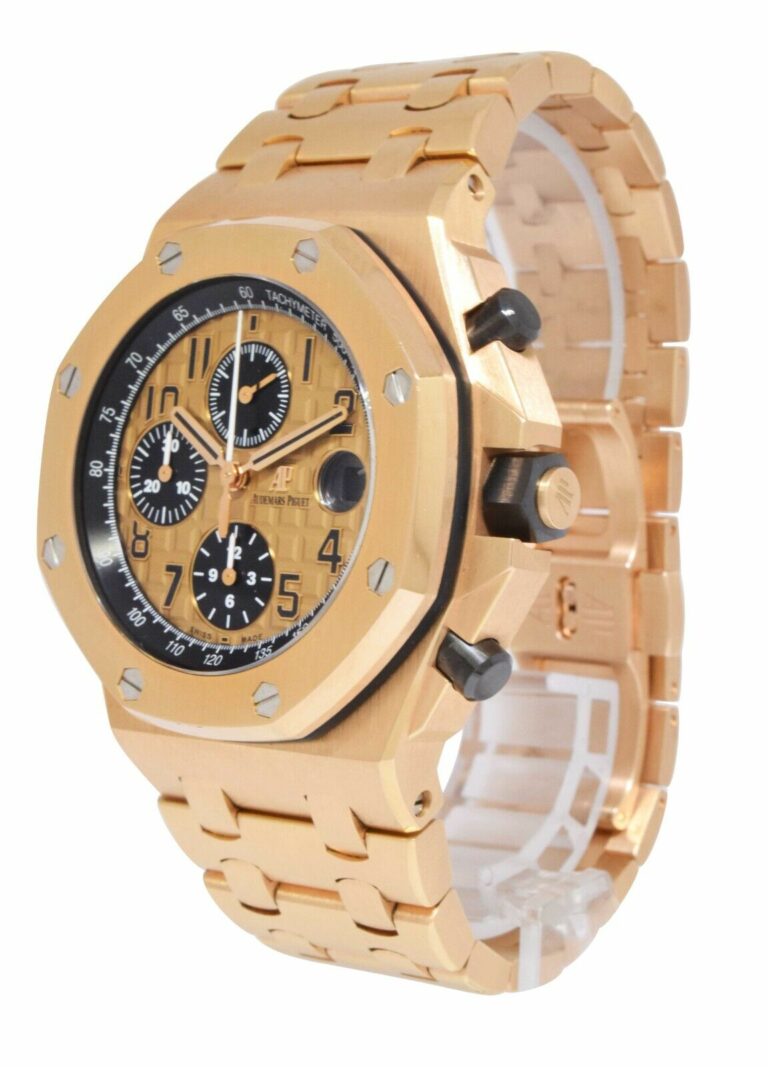 Audemars Piguet Royal Oak Offshore Brick 18k Rose Gold 42mm Watch BP '17 26470OR