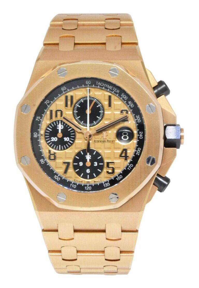 Audemars Piguet Royal Oak Offshore Brick 18k Rose Gold 42mm Watch BP '17 26470OR