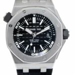 Audemars Piguet Royal Oak Offshore Steel Diver Black Dial 42mm Watch B/P 15710ST