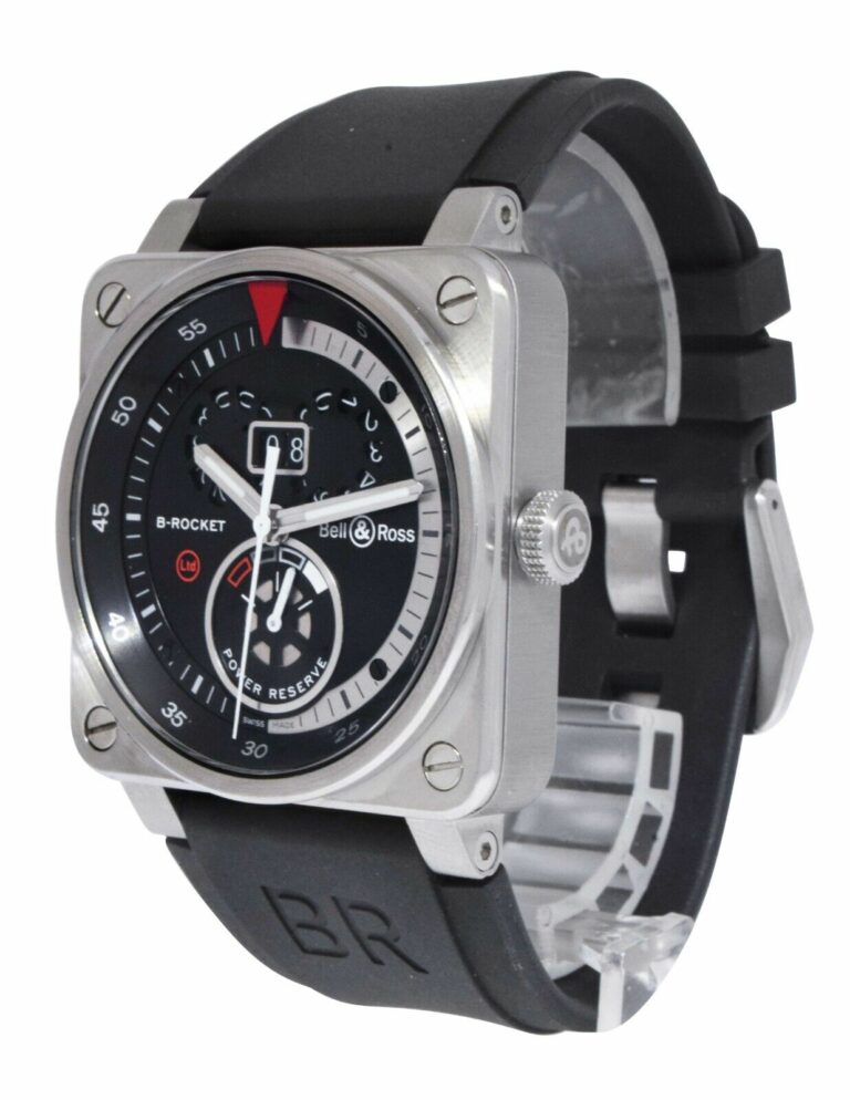 Bell 
Ross BR 03-90 B-Rocket Steel Power Reserve Mens 42mm Watch B/P BR0390