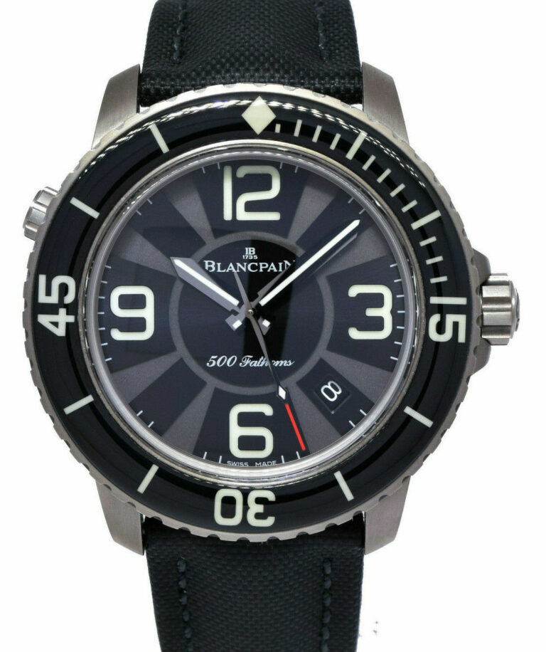 Blancpain500 Fathoms Automatic Black Dial Canvas Mens Watch B/P 50015-12B30-52B