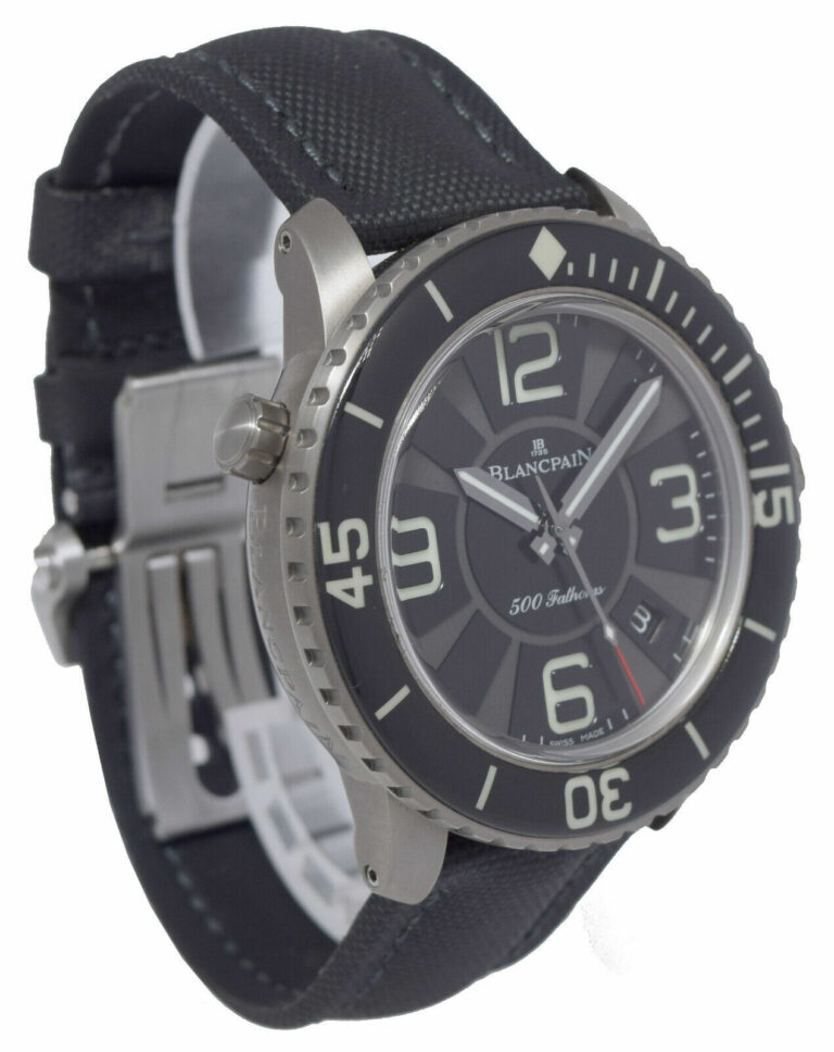 Blancpain500 Fathoms Automatic Black Dial Canvas Mens Watch B/P 50015-12B30-52B