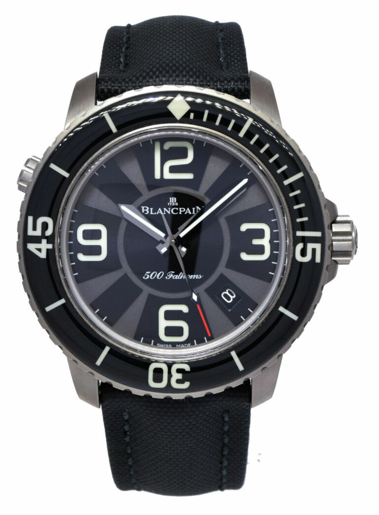 Blancpain500 Fathoms Automatic Black Dial Canvas Mens Watch B/P 50015-12B30-52B