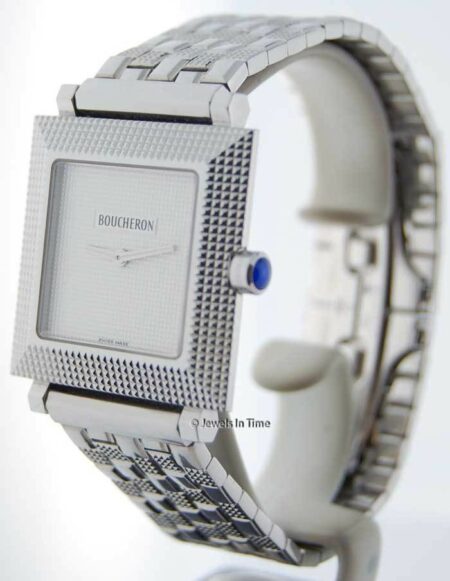 Boucheron Classique 30mm Square 18K White Gold Watch