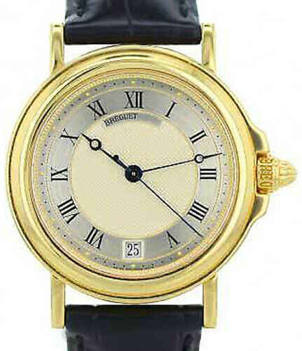 Breguet Horloger De La Marine 18k Yellow Gold Date Automatic Mens Watch