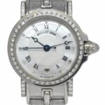 Breguet Marine 18k White Gold MOP Diamond Ladies 26mm Automatic Watch 8401BB