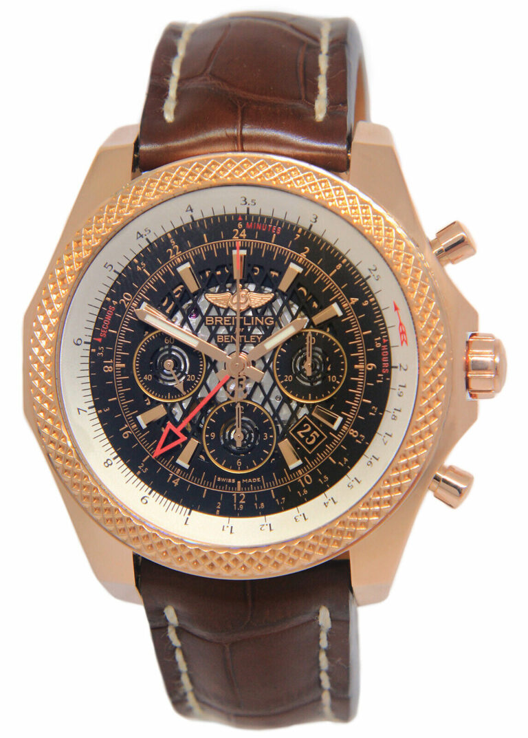 Breitling Bentley B04 GMT 18k Rose Gold Skeleton Mens 49mm Watch +Box RB0431