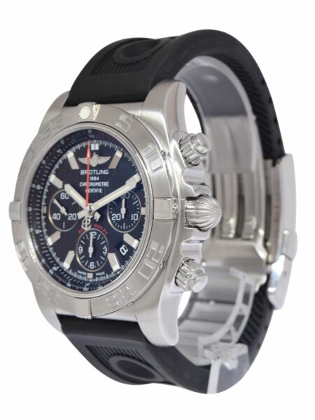 Breitling Chronomat 44 Chronograph Steel Black Dial Mens Watch B/P AB0110