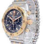 Breitling Chronomat B01 42 Chronograph 18k Rose Gold/Steel Mens Watch B/P UB0134