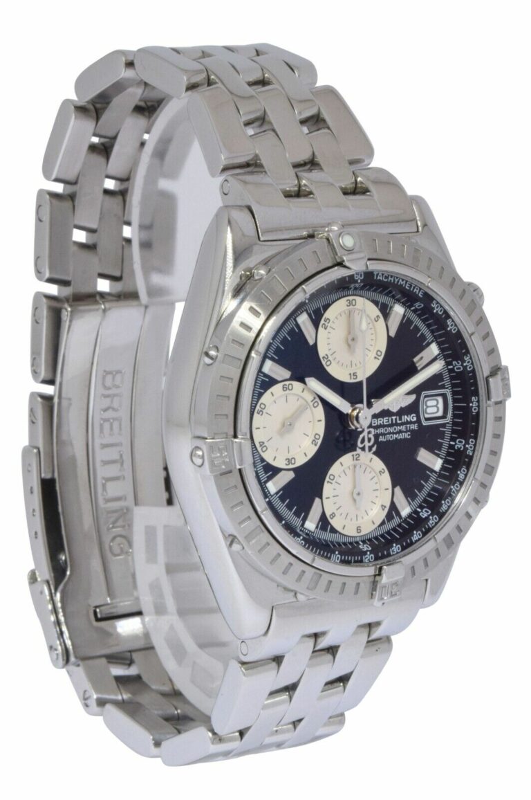 Breitling Chronomat Chronograph Steel Black/Silver Dial Mens 40mm Watch A13352