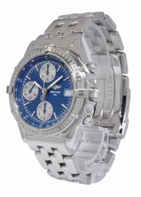 Breitling Chronomat Chronograph Steel Blue/Silver Dial Mens 40mm Watch A13050.1