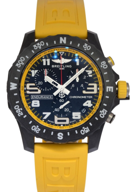 Breitling Endurance 44 Pro Breitlight Black/Yellow SuperQuartz Watch B/P X82310