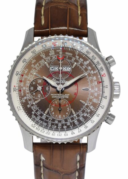 Breitling Navitimer Montbrillant Datora Steel Bronze Dial 43mm Watch A21330