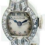 Bulova Ladies Vintage Platinum 
Diamond Watch