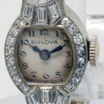 Bulova Ladies Vintage Platinum 
Diamond Watch