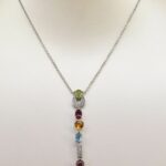 Bvlgari Allegra Diamond 
Multicolor Gemstones 18k White Gold Pendant Necklace