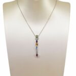 Bvlgari Allegra Diamond 
Multicolor Gemstones 18k White Gold Pendant Necklace