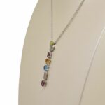 Bvlgari Allegra Diamond 
Multicolor Gemstones 18k White Gold Pendant Necklace