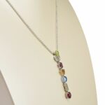 Bvlgari Allegra Diamond 
Multicolor Gemstones 18k White Gold Pendant Necklace