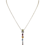 Bvlgari Allegra Diamond 
Multicolor Gemstones 18k White Gold Pendant Necklace