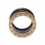 Bvlgari B.Zero1 18k Rose Gold 
Black Ceramic Four Band Ring Size 47 B/P 345845