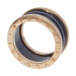 Bvlgari B.Zero1 18k Rose Gold 
Black Ceramic Four Band Ring Size 59 B/P 345857