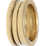 Bvlgari B.Zero1 18k Yellow Gold 3 Band Ring Size 51