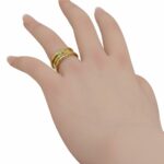 Bvlgari B.Zero1 18k Yellow Gold 3 Band Ring Size 51