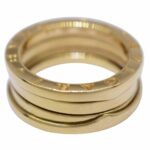 Bvlgari B.Zero1 18k Yellow Gold 3 Band Ring Size 51